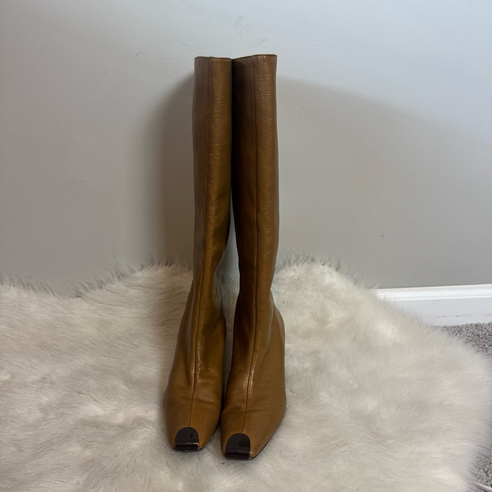Tory Burch Tubo Knee High Leather Boots in Granola 8.5 - Picture 4 of 9